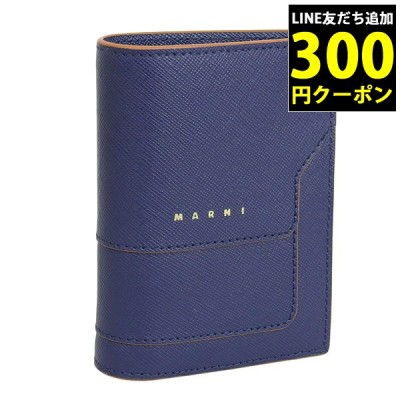 新品☆マルニ☆MARNI カラーブロック ラウンドジップ 二つ折りミニ財布