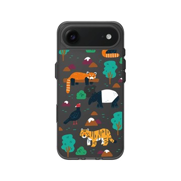 iPhone Air Clear (相機按鈕) 酷墨灰 - RHINOSHIELD X Taipei Zoo - 亞洲區插畫（小貓熊、越南鷴、馬來虎、馬來貘）