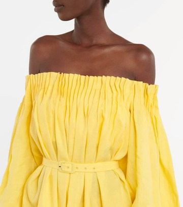 Gabriela Hearst Martha off-shoulder linen maxi dress