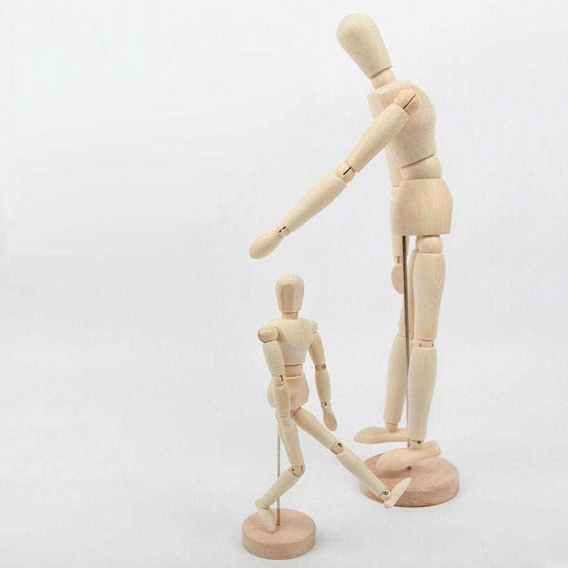 デッサン人形 木製 人型 20cm 14関節 可動 美術 スケッチ 絵画