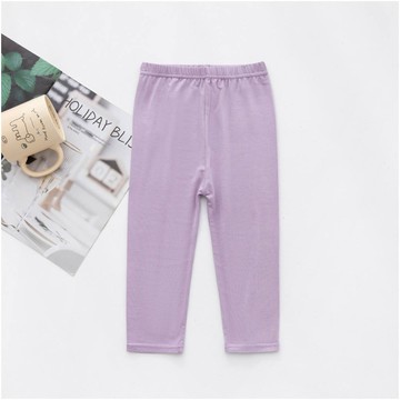 FANMOU - 大彈力！莫代爾七分內搭褲-紫色