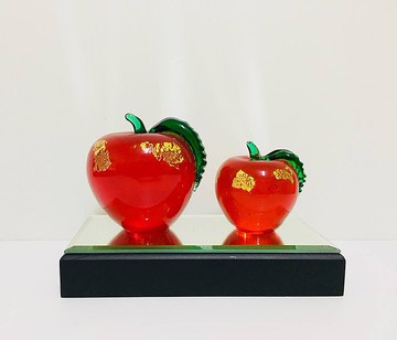水晶玻璃 蘋果平安 大小平安