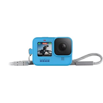 GoPro Hero12/11/10/9 Black 原廠保護套 + 掛繩-藍色