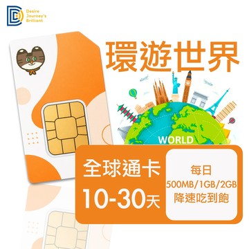 【DJB】亞洲網卡 歐洲網卡 美洲網卡 非洲網卡 大洋洲網卡 10-30天 每日500MB/1GB/2GB｜DJB全球通