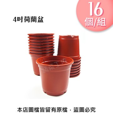 4吋荷蘭盆(栽培盆)16個/組