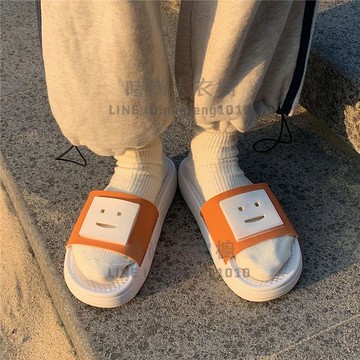 拖鞋女夏季時尚潮防滑厚底一字拖鞋室內外穿學生沙灘涼拖鞋【時尚大衣櫥】