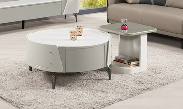 【歐風別館】德利克岩板茶几組【基隆至台中免運費】