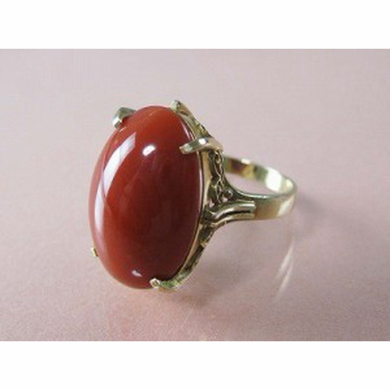 血赤珊瑚 指輪 18金イエローゴールド クラシカル リング のし等ギフト対応無料 19 12 5mm 無染色さんご 11号 7 15号は無料サイズ直し 通販 Lineポイント最大1 0 Get Lineショッピング