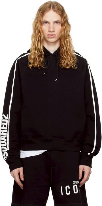 Dsquared2 黑色 Cipro Raglan Fit 连帽衫