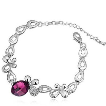 現貨+預購 925純銀手鍊 水晶銀飾-經典復古雨滴造型母親節生日情人節禮物女飾品4色73az44【獨家進口】【米蘭精品】