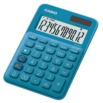 卡西歐CASIO馬卡龍計算機/12位元/MS-20UC-BU/俏藍莓