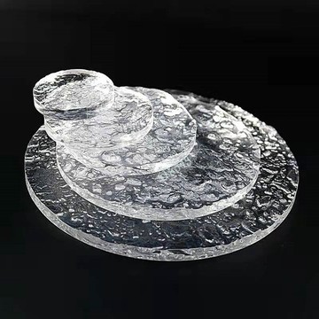 🔥滿99出貨🔥透明水 波紋石頭紋 亞克力圓板 圓形圓盤 底座 DIY塑料圓片 定製加工【可開發票】