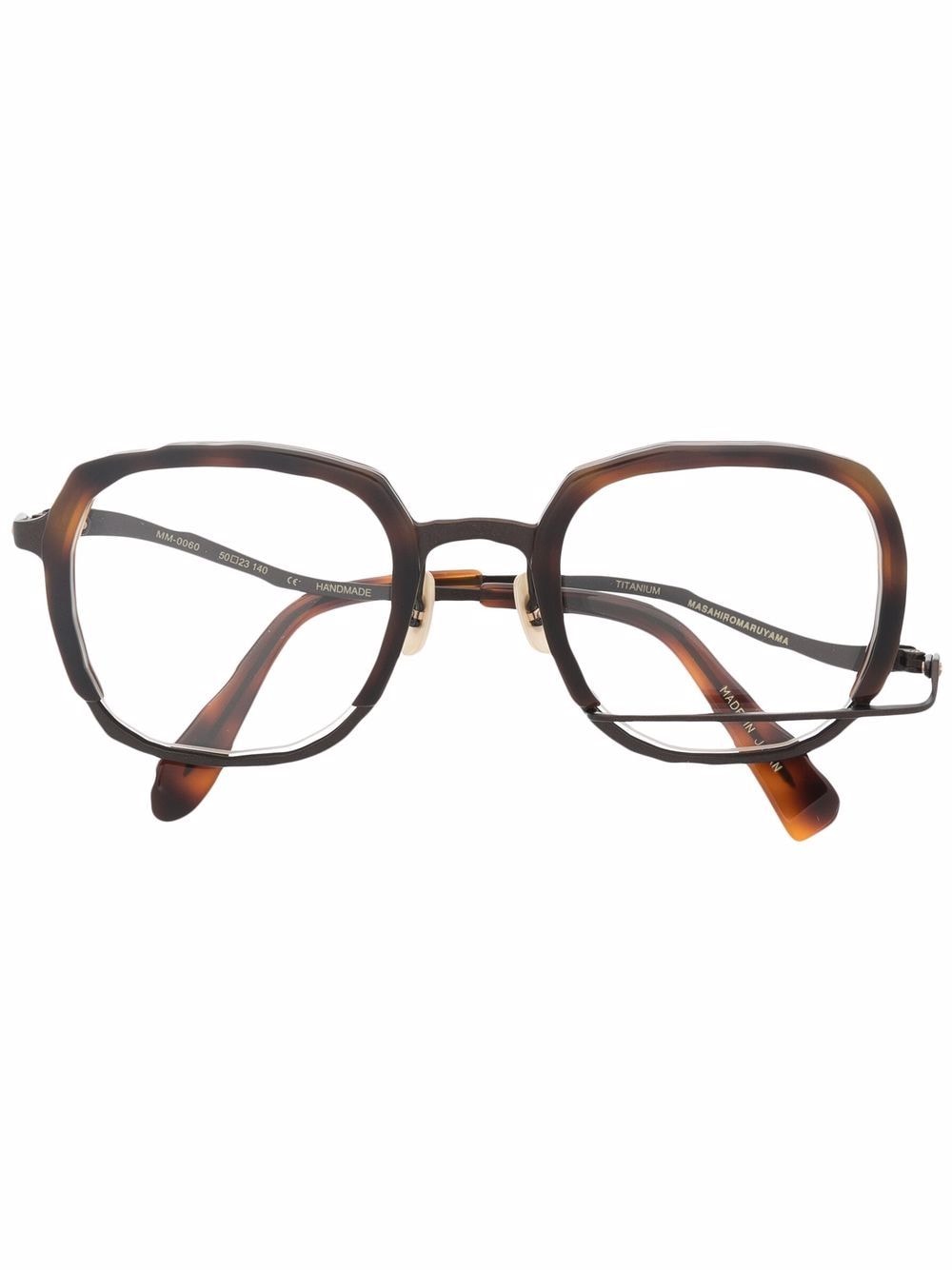 MASAHIROMARUYAMA - MM-0060 oversized glasses - unisex - Brass - One Size - Black