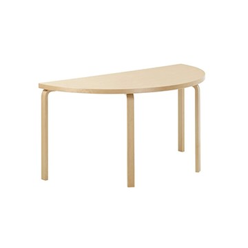 Aalto Table 96 半圓桌（原木色桌面、 Ø 150 公分）