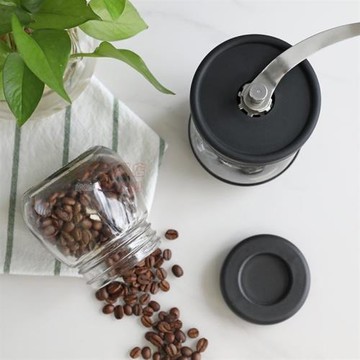 手搖磨豆機d陶瓷磨芯咖啡研磨器手磨手動玻璃儲存罐套裝磨粉機便