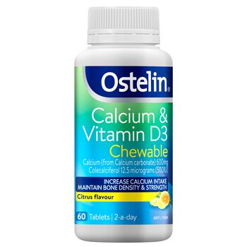 Ostelin 奥斯特林 [授權銷售代理商] Ostelin 維生素D + 鈣咀嚼片 - 60粒 60pcs/box-維他命