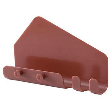 小麥購物 多用途手機平板線材無痕收納掛架 L1034  紅色  1個