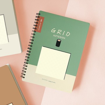 Ching Ching X 簡單生活系列 CM-1891 小呸角18K雙線圈方格筆記