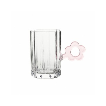 FOREVER 花朵造型把手杯/小巧造型水杯/果汁杯250ML(5入組)