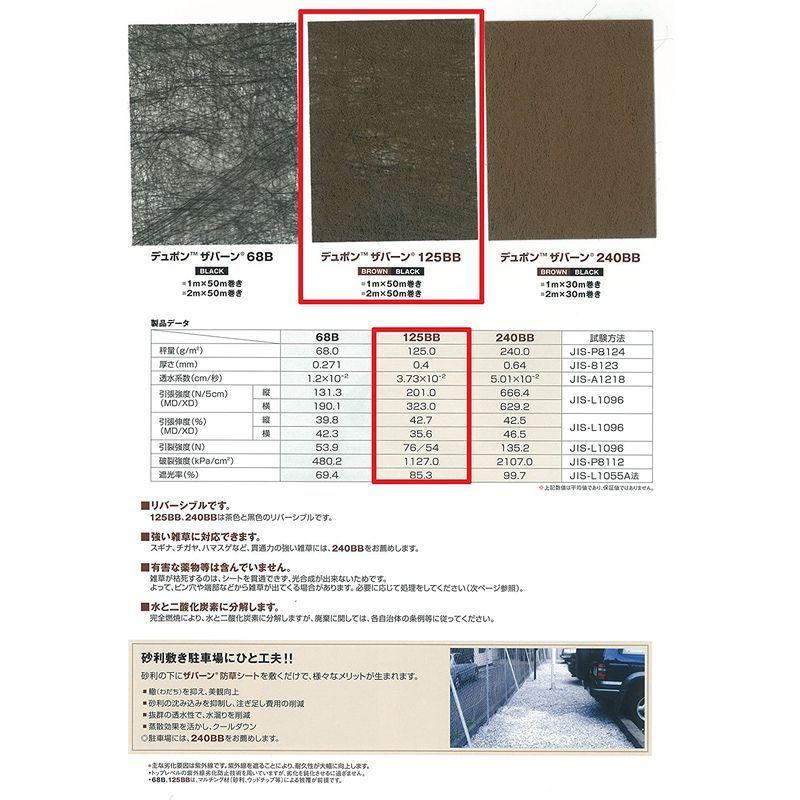 デュポン 防草シート ザバーン 125BB 1×50m