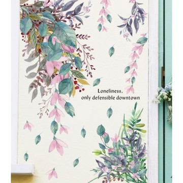【出清新品】100_-花卉壁貼  ins 歐風系列 c128,壁貼  唯美裝飾2張一組