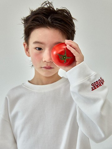 Cotton Polyester Overfit Training Sweatshirt [IVORY] (S-MOM)