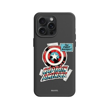 iPhone 15 Pro Max SolidX 黑 - 迪士尼-漫威 Marvel - 漫威系列 - 美國隊長 – 復古盾牌