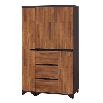 【唯熙傢俱】諾亞胡桃雙色4x7尺抽屜衣櫃