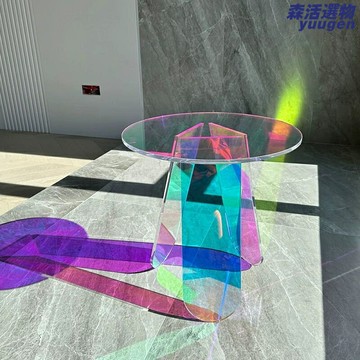 【炫彩清倉】亞克力茶几 網紅茶几 咖啡桌 邊幾 角幾 小圓桌 沙發邊桌 現代簡約設計 輕奢透明 客廳臥室角落適用
