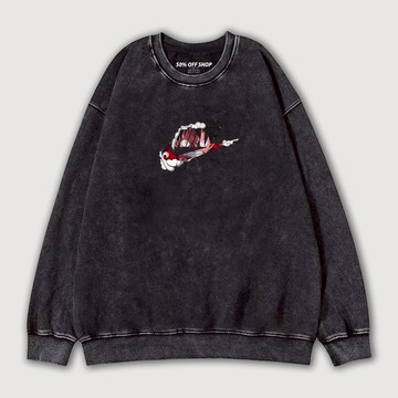 生氣的三檔魯夫 X 勾勾海賊王 航海王 做舊水洗純棉大學T 台灣獨家日本動漫T