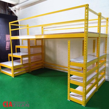 免螺絲角鋼床架設計【空間特工】簡約 雙人床多人床 床組 傢俱 寢具 儲物櫃 樓梯櫃 床墊 書桌床