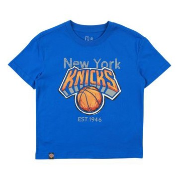 NBA 兒童/青少年 寬版 塗鴉隊徽 短袖上衣 尼克隊 3626102180