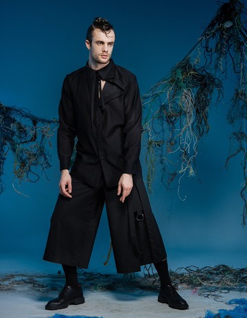 長袖襯衫/解構門襟/鏤空/23AW-INF