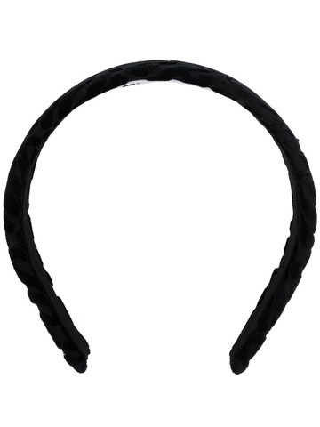 Moschino - textured cotton headband - women - Cotton - One Size - Black