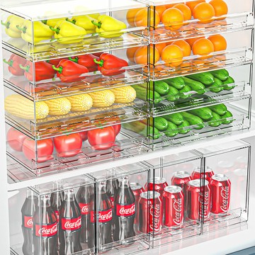 冰箱收納盒抽屜水果蔬菜專用保鮮盒食品級雞蛋收納透明冷凍儲物盒小紅書同款