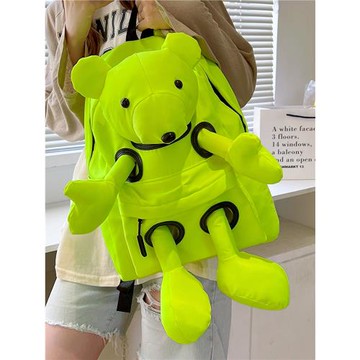 書包女小學生小眾設計可愛玩偶書包2025新款大容量休閑旅行背包女