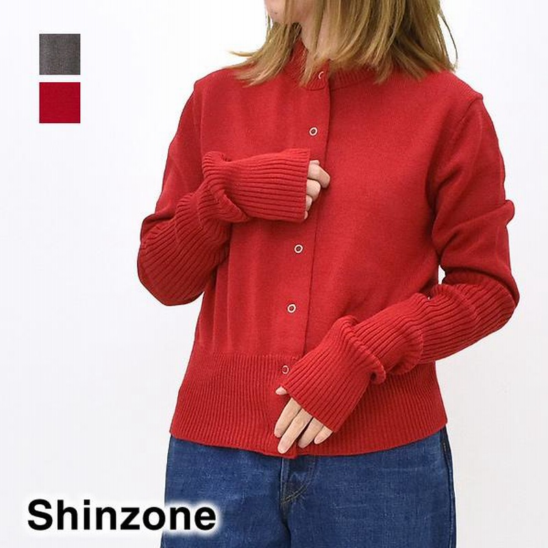 THE SHINZONE LONG RIB CARDIGAN 赤