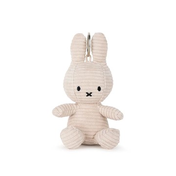 荷蘭 BON TON TOYS｜Miffy米菲兔ECO燈芯絨鑰匙圈-石頭灰10