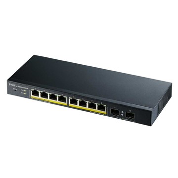 ZYXEL 智慧型網管8埠Gigabit +2埠SFP光纖PoE交換器 GS1900-10HP(Rev.B1)  1個