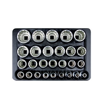KING TONY 專業級工具1/2 27件12角短白套筒組 KT4057MRC