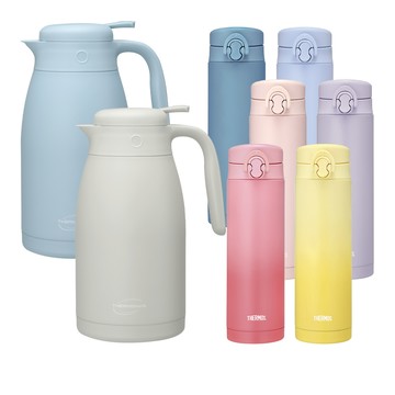 【THERMOS膳魔師】保溫瓶500ml+【THERMOcafe' 凱菲】保溫壺2000ml優惠組