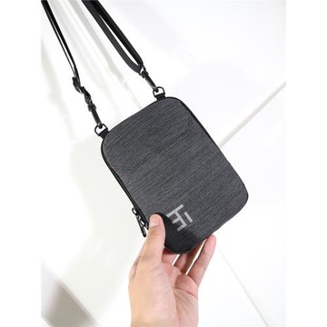 上新迷你手機小包薄款斜挎包男女休閑簡約拉鏈尼龍牛津布豎款單層