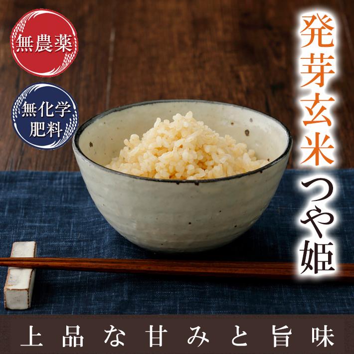 発芽玄米 無農薬 5Kg つや姫 宮城令和5年産 特別栽培米 真空パック