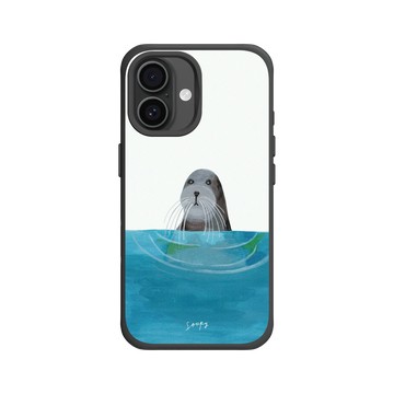 iPhone 16 SolidX 黑 - Soupy Tang 湯舒皮 - Floating Friend