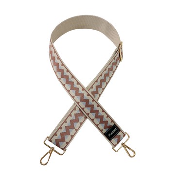 KINAZ 加寬幾何波浪紋品牌質感寬版背帶-玫瑰晶石-帶我走系列