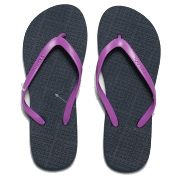 KANGOL 夾腳拖 拖鞋 深藍 紫 滿版字樣 輕量 休閒 男女 6122162480