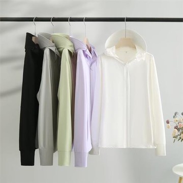 防曬衣女寬松大碼200斤胖mm夏季冰絲涼感透氣大帽檐連帽外套5529