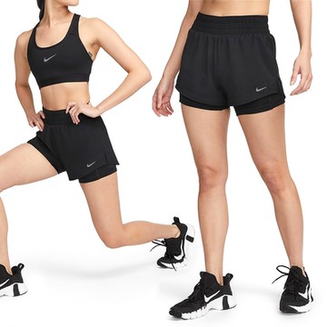 Nike AS W NK One DF MR 3IN 2N1 SRT 女款 黑色 運動 休閒 短褲 DX6013-010