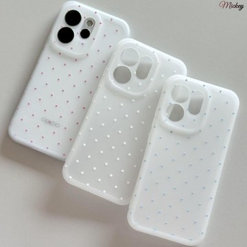 韓ins風波點蘋果17promax手機殼iPhone16全包15磨砂14透明13軟XR