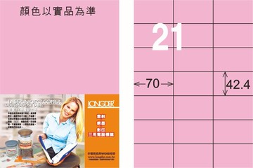 【龍德】LD-836 雷射、噴墨、影印三用電腦標籤 42.4x70mm 20大張/包 (5色)【APP滿額下單10%點數(單一帳號最高5000點)】1/31止